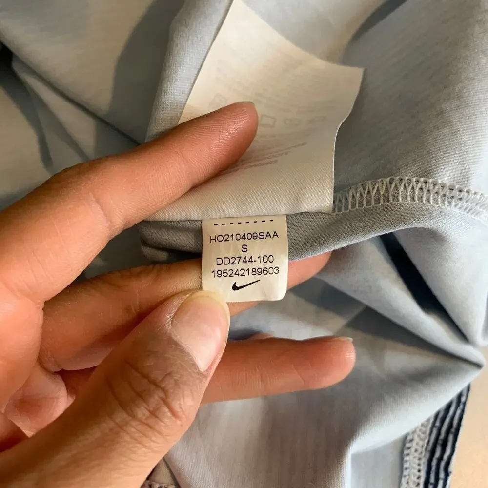 Nike Dress Womens S Small Gray Navy Court Dri Fit Advantage Cutout Back Tennis